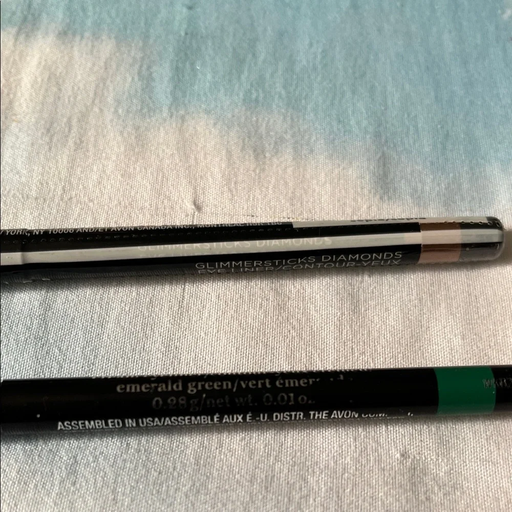 Avon True Color Eyeliner Set - glitter diamond and emerald green cream eyeliner